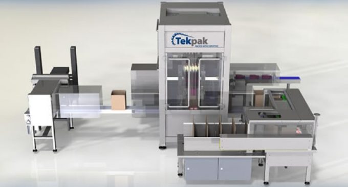 Tekpak’s Flexible High Speed Case Packer Automates Off-line (WIP) Production