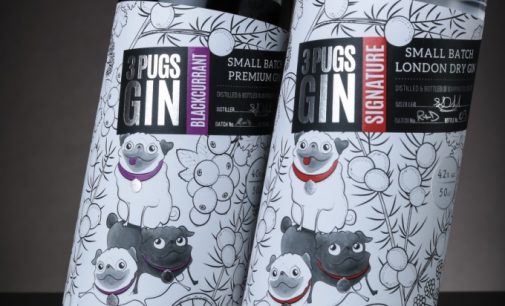 The Label Makers Create New Look Label For 3 Pugs Gin