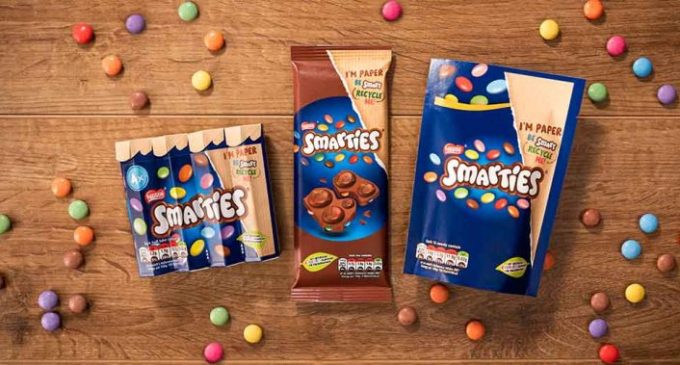 Smarties Becomes First Global Confectionery Brand to Switch to Recyclable Paper Packaging
