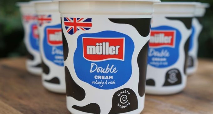 Müller skims off 500 tonnes of virgin plastic annually with new cream pot