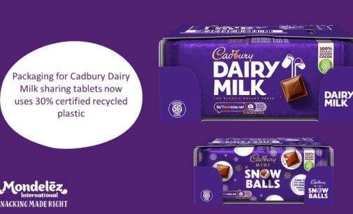 Mondelēz International Launches Cadbury Dairy Milk Packaging in UK&I using Certified Recycled Plastic